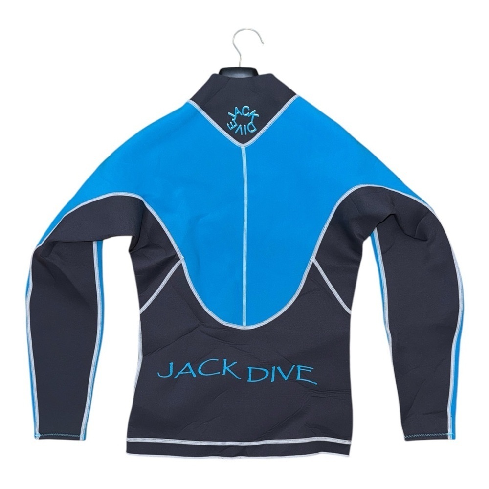 Blue and Black Rashguard with UV Protection and Two-Tone Design - Picture 2 of 4
